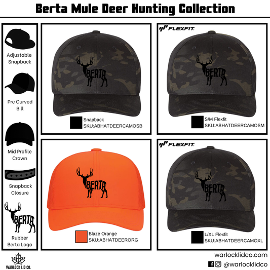 Berta Mule Deer Snapback Hats
