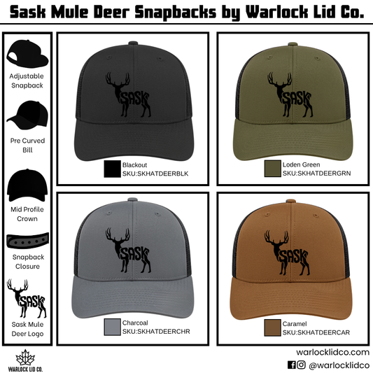 Sask Mule Deer Snapback Hats