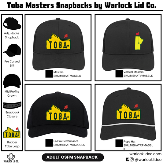 Toba Masters Snapback Hats
