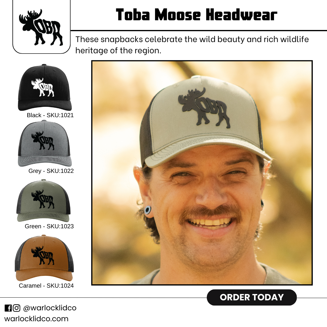 Toba Moose Snapback Hats  | Warlock Lid Co | Adjustable Cap