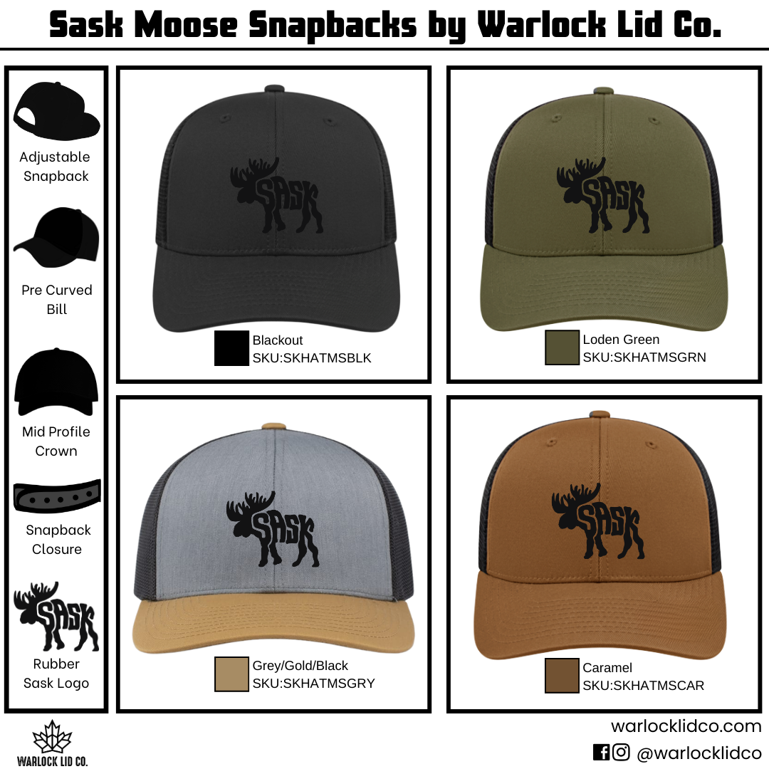 Sask Moose Snapback Hats – Warlock Lid Co