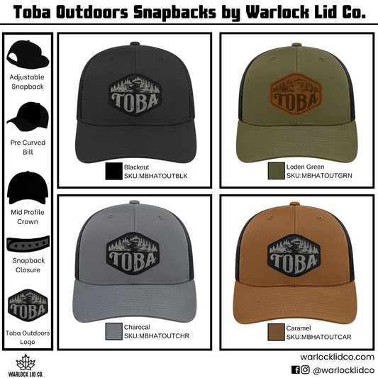Toba Outdoors Snapback Hats