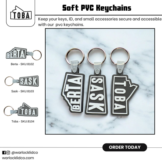 Berta Sask Toba Rubber Keychains