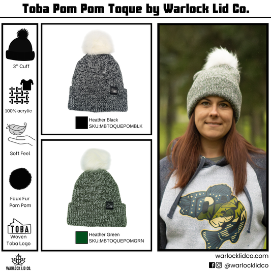 Toba Pom Beanie | Warlock Lid Co |  Toque