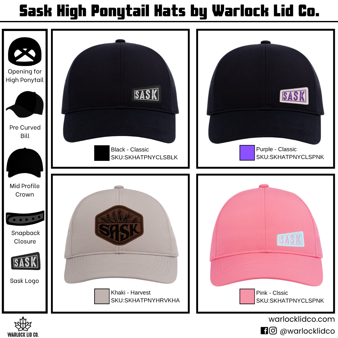 Sask Ladies High Ponytail Hats
