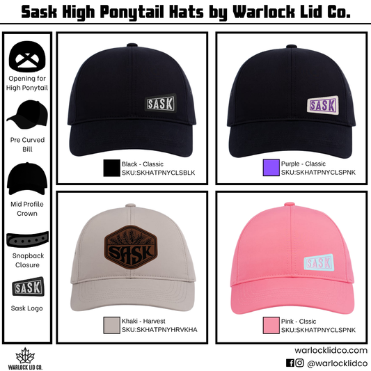 Sask Ladies High Ponytail Hats