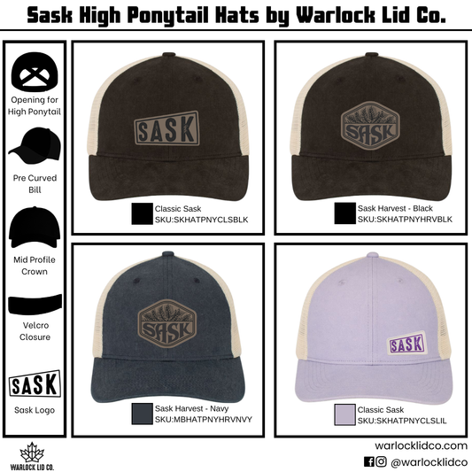 Sask Ladies High Ponytail Hats