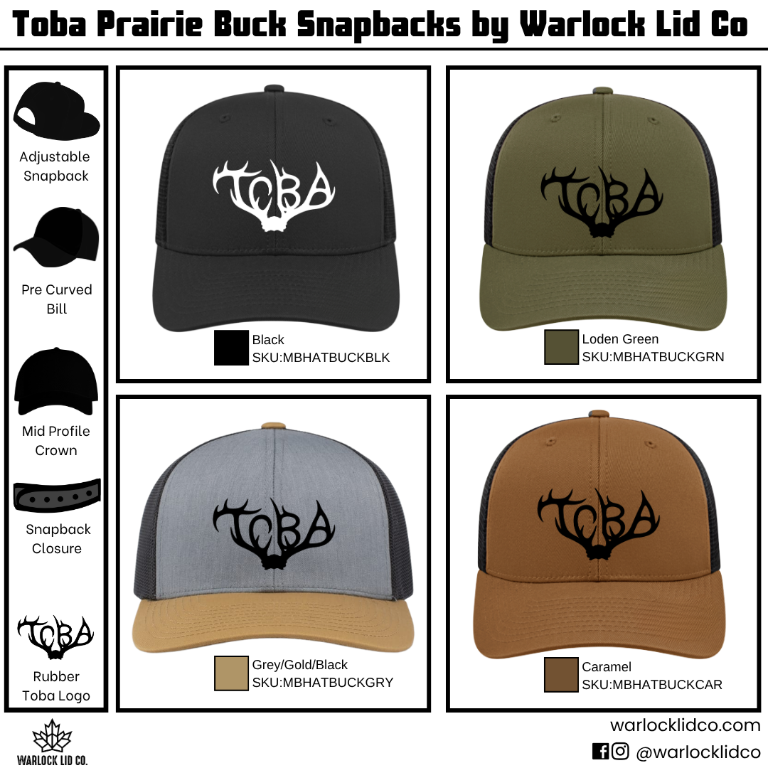 Toba Prairie Buck Snapback Hats