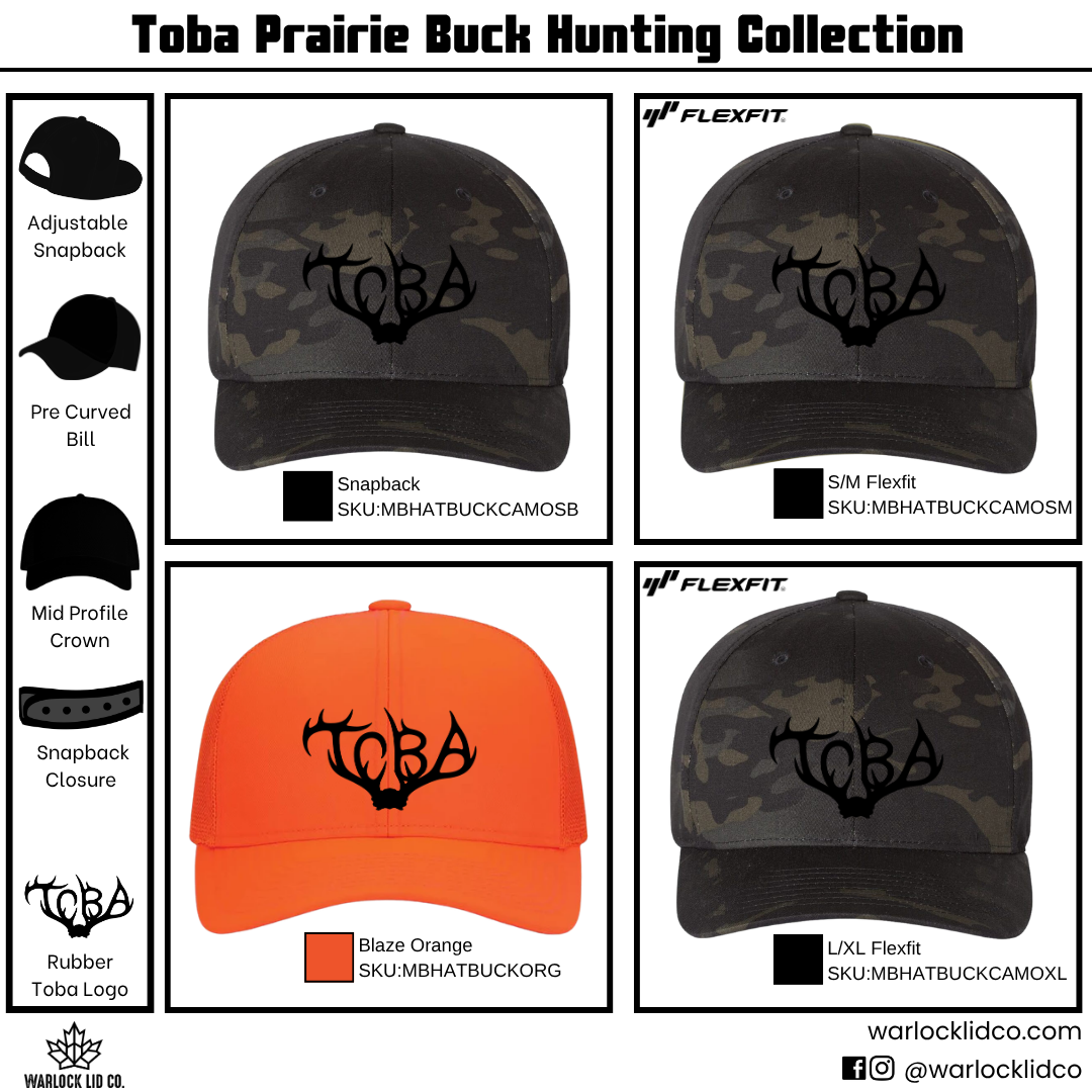 Toba Prairie Buck Snapback Hats