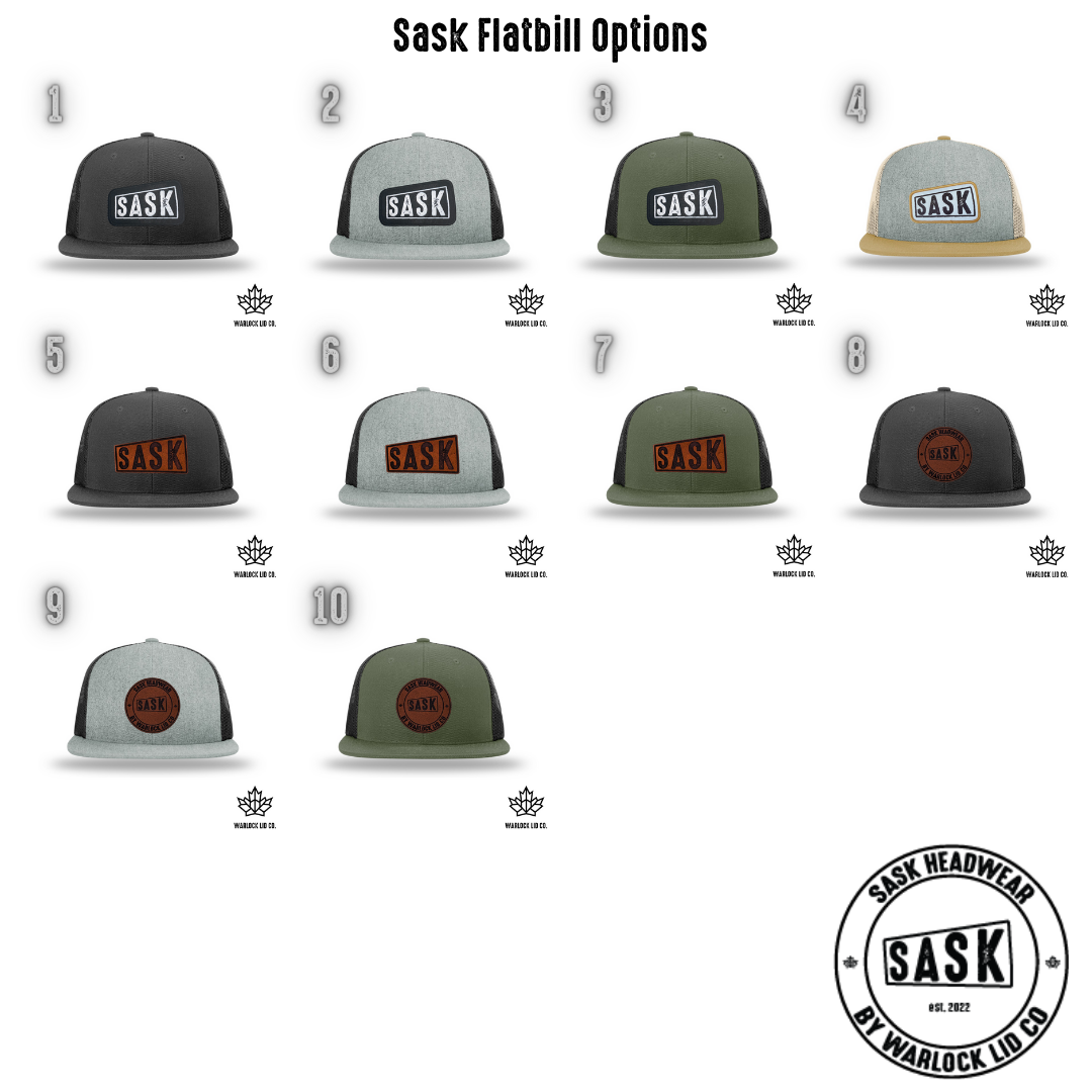 Sask Flatbills | Warlock Lid Co | Adjustable Snapback Hats