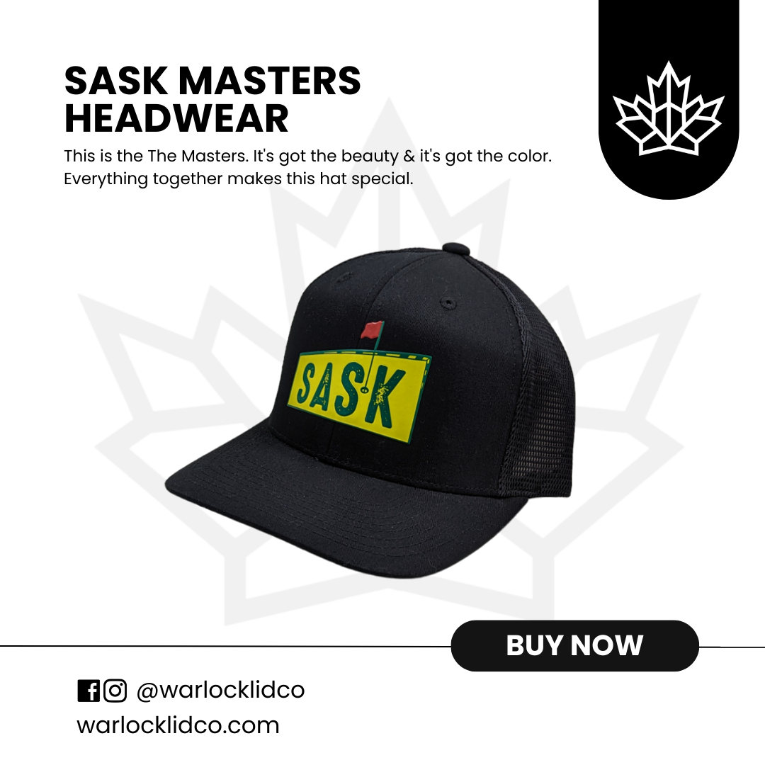 Sask Masters Golf Hat | Warlock Lid Co | Adjustable | Flexfit