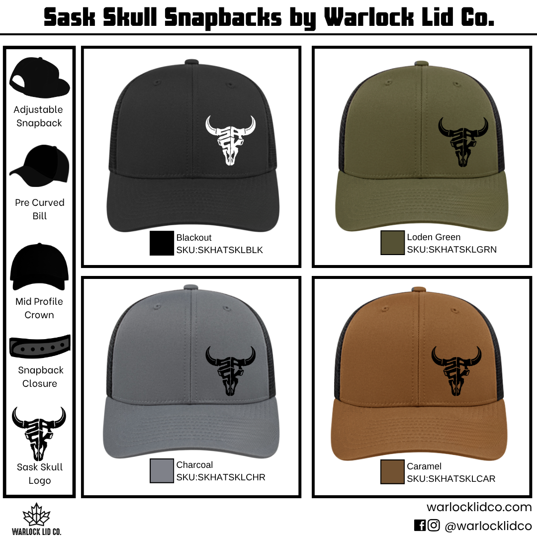 Sask Skull Snapback Hats