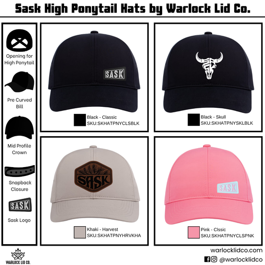 Sask Ladies High Ponytail Hats
