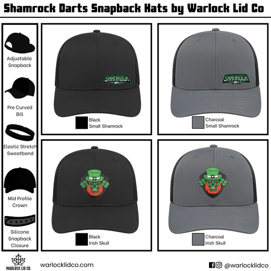 Shamrock Darts Snapback Hats