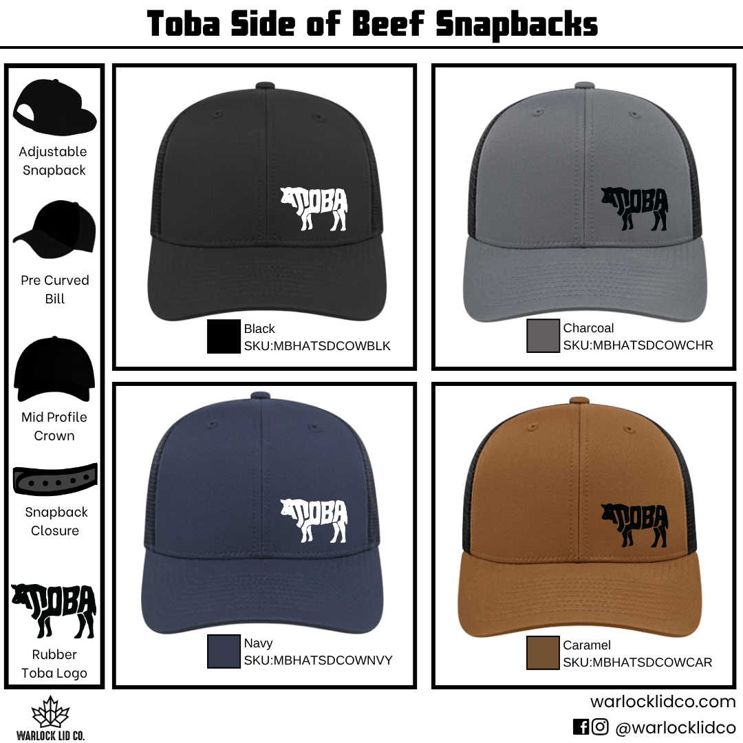 Toba Side of Beef Snapback Hats