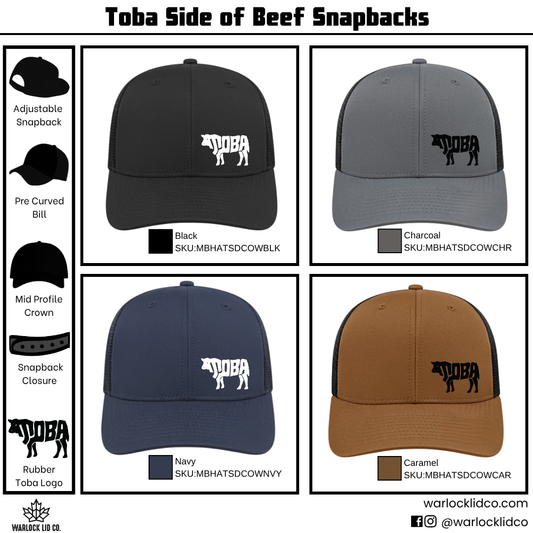 Toba Side of Beef Snapback Hats