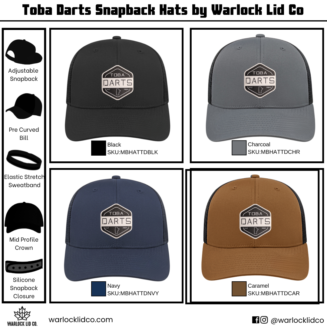 Toba Darts Snapback Hats