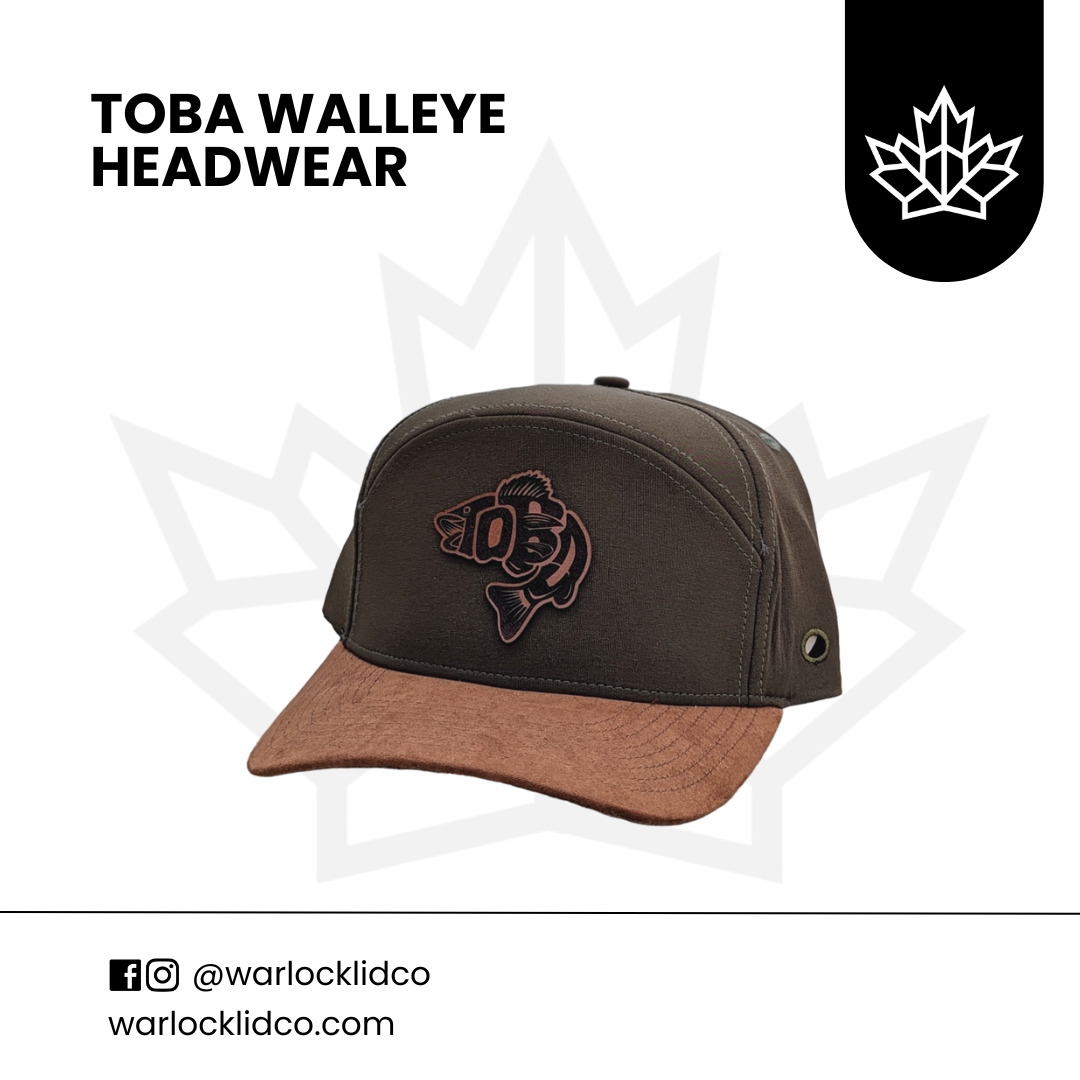 Toba Walleye Snapback Hats  | Warlock Lid Co | Adjustable Fishing Cap