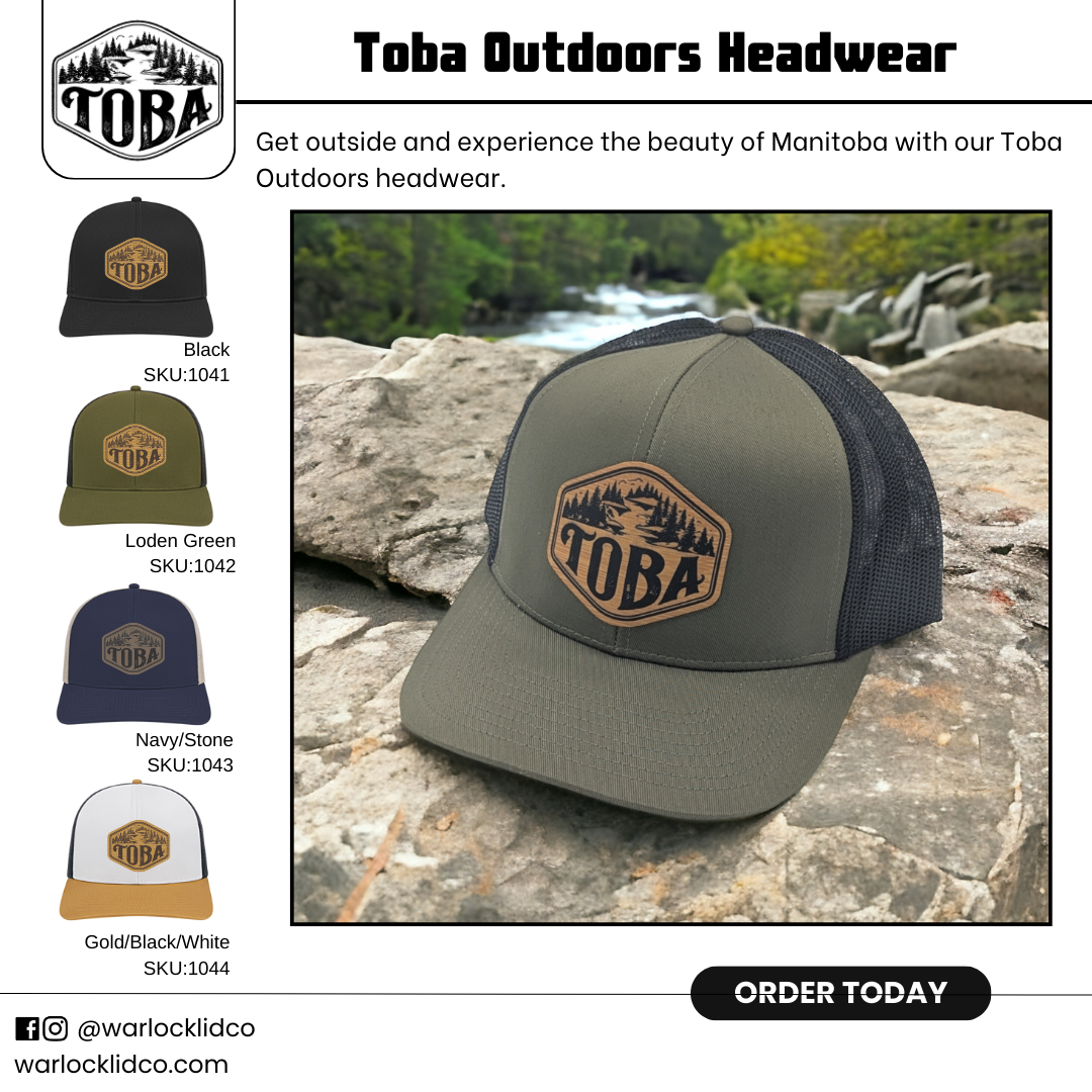 Toba Outdoors Snapback Hats  | Warlock Lid Co | Adjustable Trucker Cap