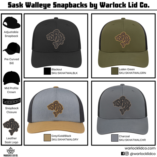 Sask Walleye Snapback Hats