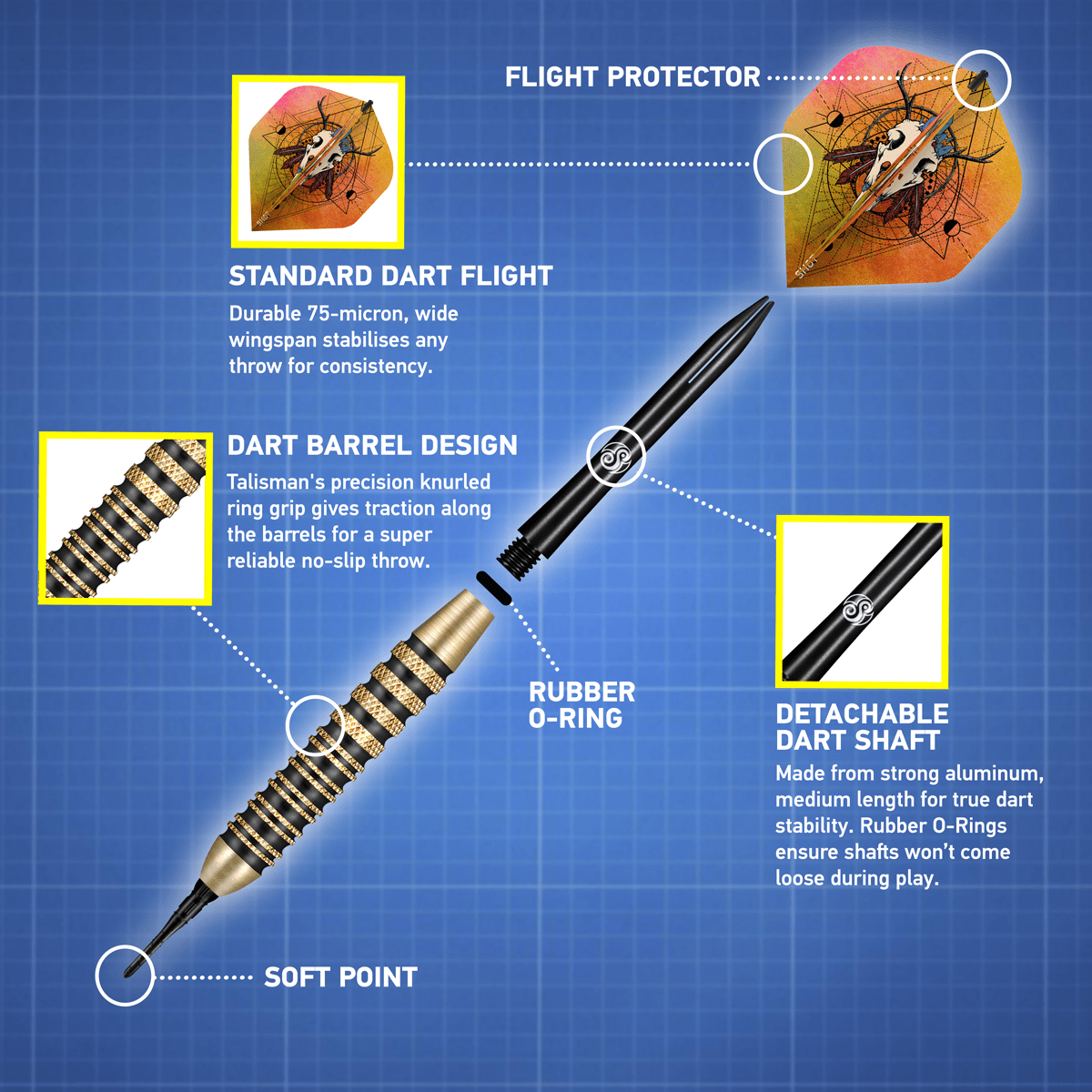 Shot Talisman Soft Tip Dart Set