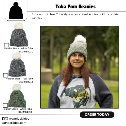 Toba Pom Beanie | Warlock Lid Co |  Toque